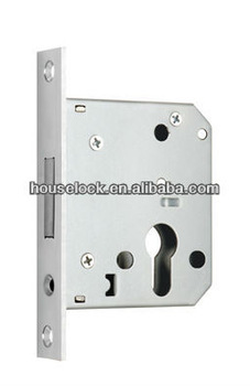 Euro profile stainless steel fireplace Dead Bolt passage mortise door lock