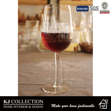 Letter Sandblasted Decal Wine Glass Red Wine Glass White Wine Glass