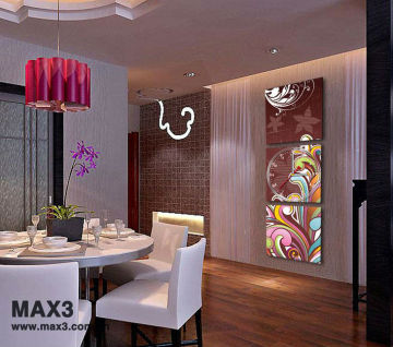 Unique 3piece Decorative wall picture clock