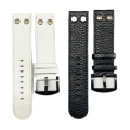 Lychee Texture Men's Leather Watch Strap With Rivets