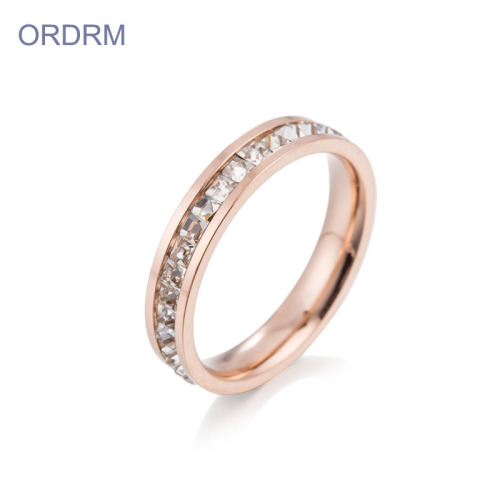 Onun için Rose Gold Kübik Zirkonya Yıldönümü Yüzük