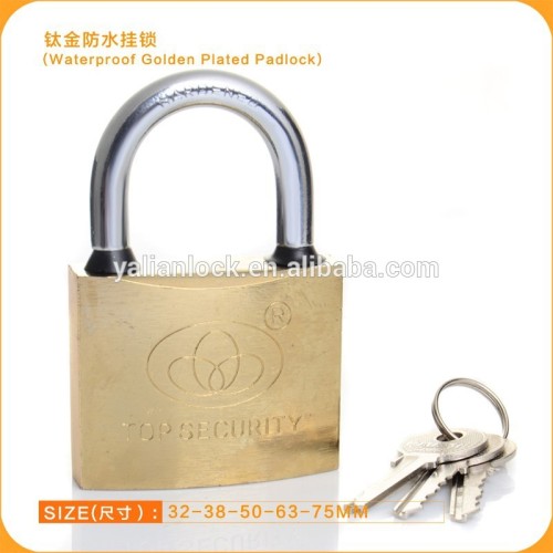 Top Security Golden Plated Waterproof Padlock