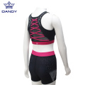 Aangepaste strass cheerleading oefening uniform