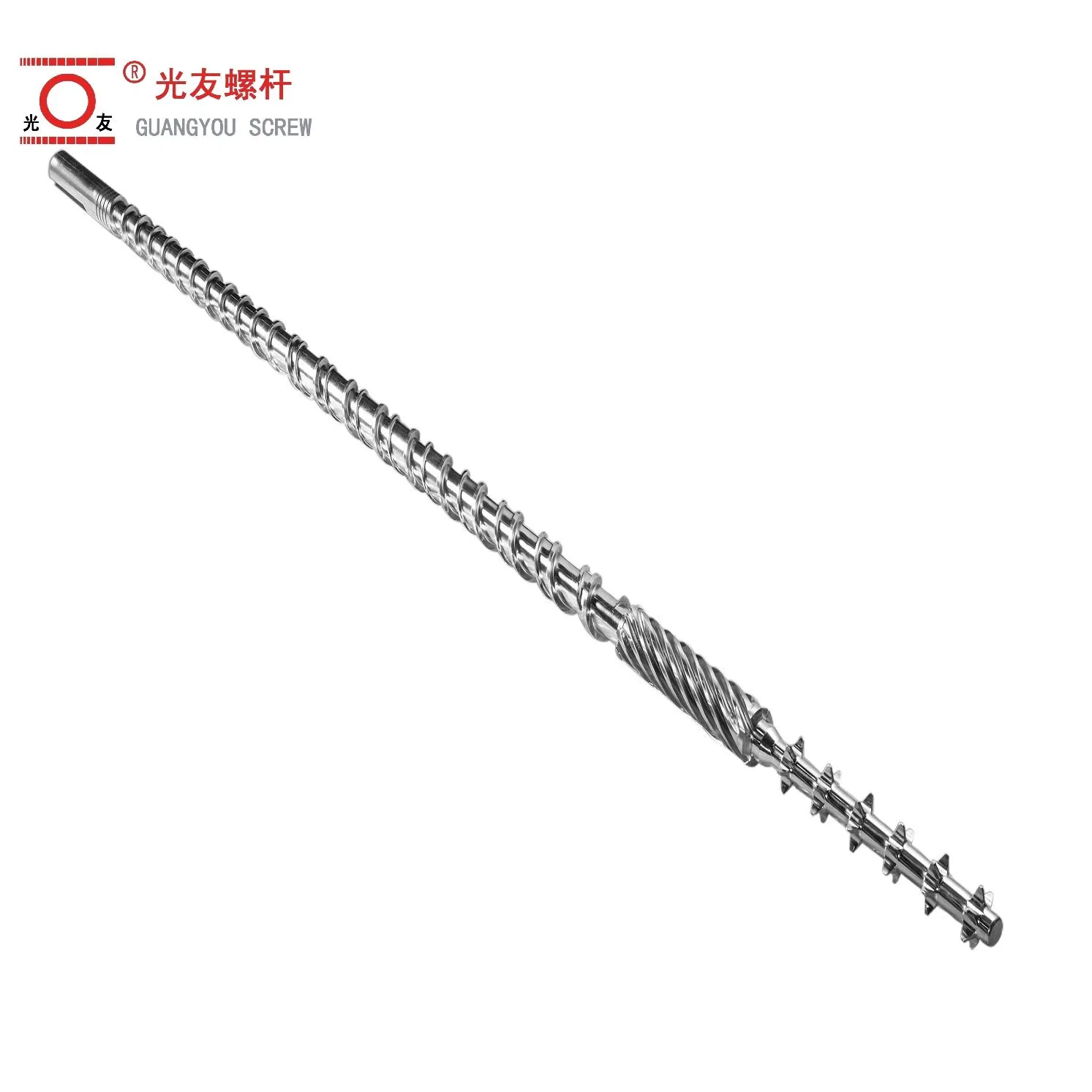 تک پیچ دو فلزی برای بازیافت PVC D180 و نیتریدینگ 38CrMoAl