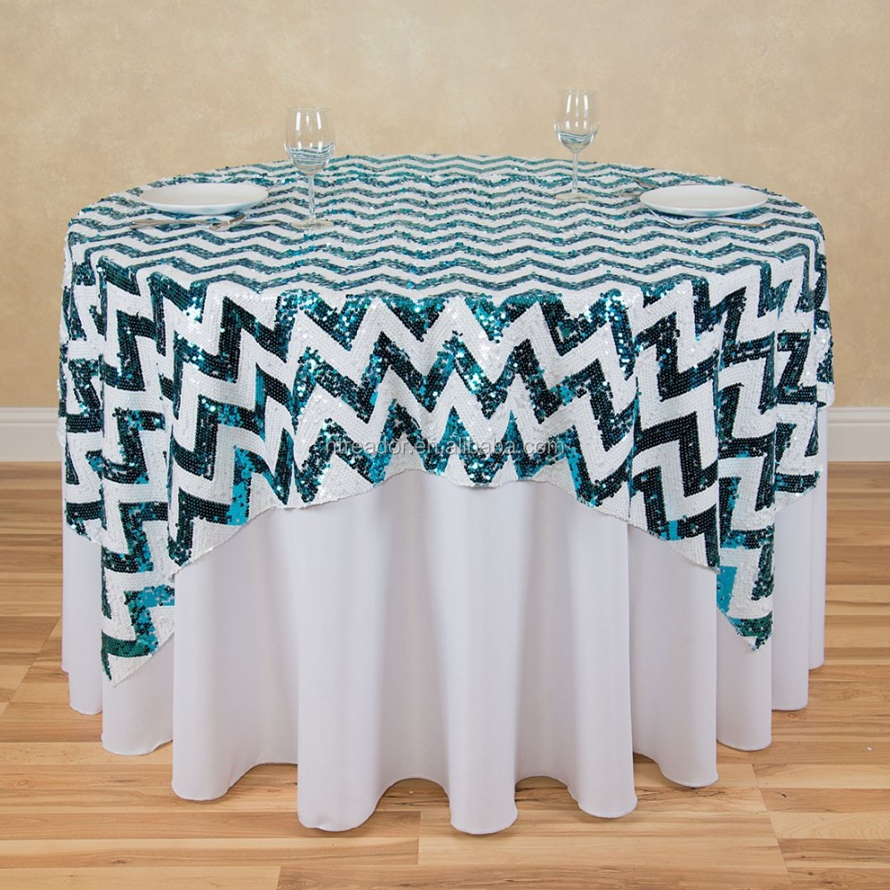 Wholesale Factory Price Tablecloth  Luxury Party 120 inch Round Glitz Sequin Fabric Table Cloth