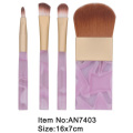 4pcs piccola stampa rosa manico in plastica nylon animale capelli pennello cosmetico set