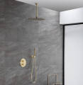 Brushed Gold 2 Way Bath Concealed Shower