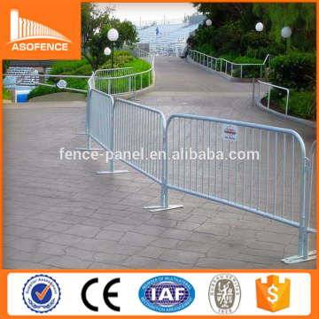 Galvanized removable crowd control pedestrian barrier