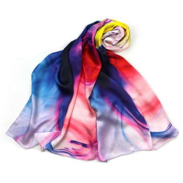 Multiple Colors Digital Printed Silk Charmeuse Satin Scarves