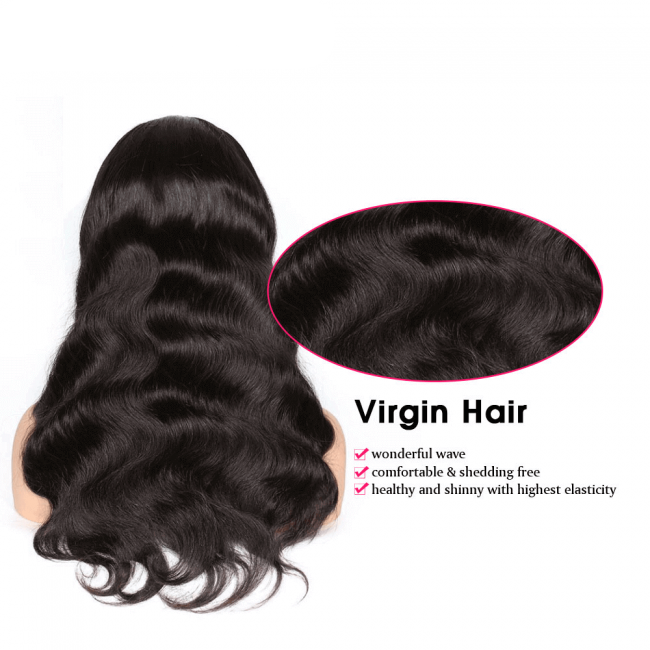 Huashuo High Discounts Body Wave  Lace Front Human Hair Wigs For Women 150% 180%  210% Density 4*4 Lace Silk Frontal Closure Wig