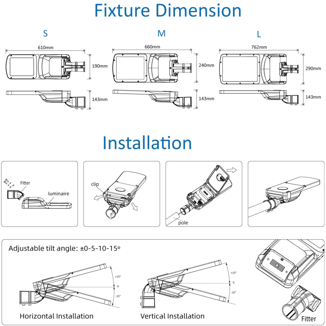 60W Ik10 IP66 LED Street Light with Salt Spray Test Report