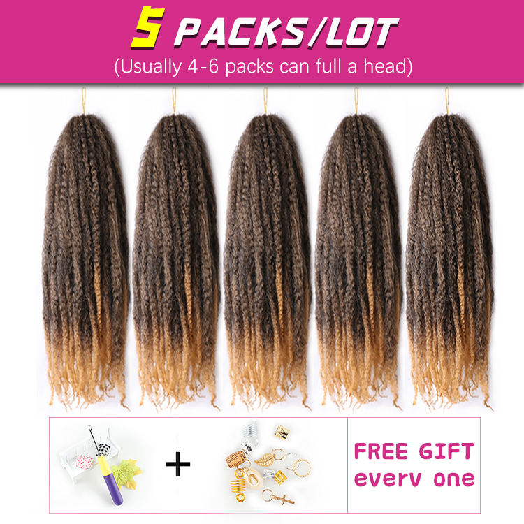 Julianna Free Sample 18 Inch Synthetic Crochet Extensions Afro Kinky Braid Cuban Twist Marley Hair