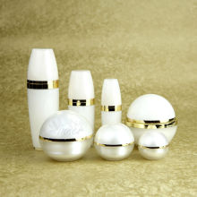 White Series Ball Shaped Cream Jar and Pump Bottles