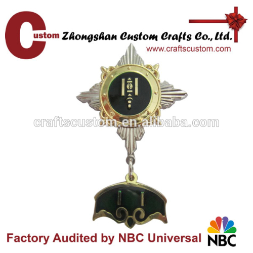 promotional gift item expert factory custom metal enamel id badge, military badge