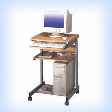 Newfangled Compact Computer Furniture with Casters, Easy to Install