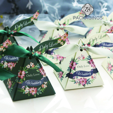 Custom Handmade Triangle Pyramid Gift Candy Boxes