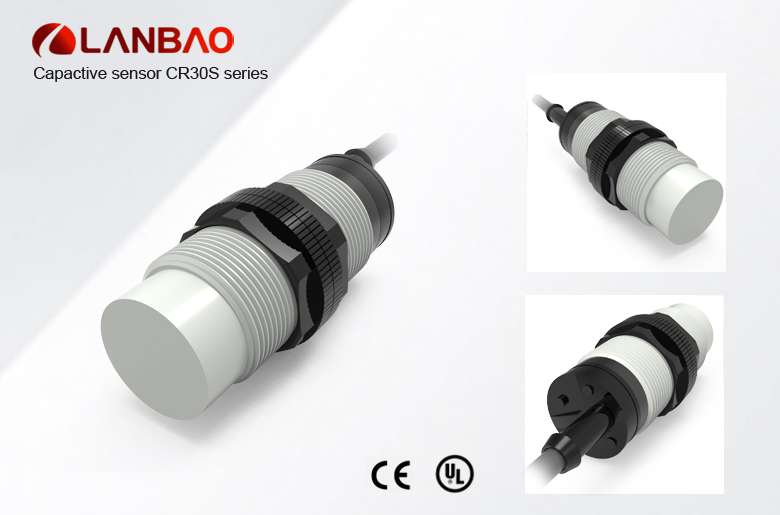 LANBAO 10...30VDC M30 Non-flush Plastic Capacitive Sensor with 2m PVC Cable