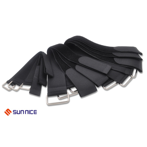 Nylon Hook Loop Straps With Metal D Ring