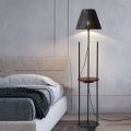 LEDER Black Tall Corner Floor Lamps