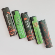 Windproof Small Round Machine Advertising Printing Lighter