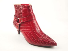 Ladies Kitten Heel Boots Upper Buckle Pumps