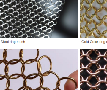 Stainless steel ring chainmail mesh