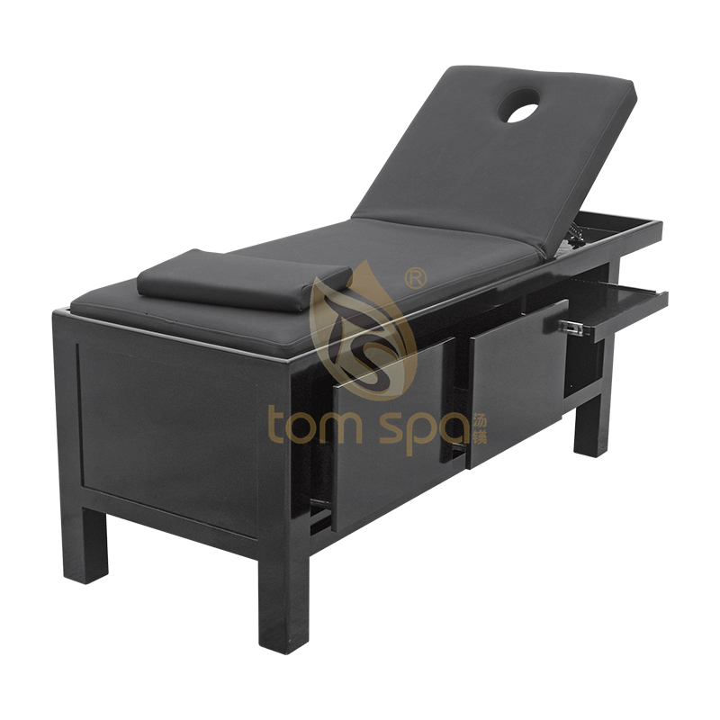 Leather solid wood massage table