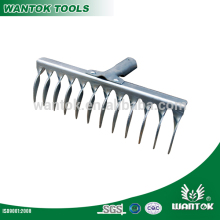 Galvanized Garden Rake Twisted Teeth yard rake / leaf collector