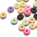 Creux artificiel couleurs mélangées beignet résine artisanat maison de poupée jouets Simulation alimentaire porte-clés accessoires mignon gâteau enfants bricolage décor