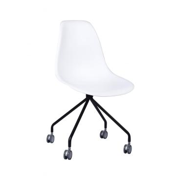 Chaise pivotante latérale moderne avec roue Eames