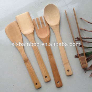 food grade bamboo utensil set spoon fork