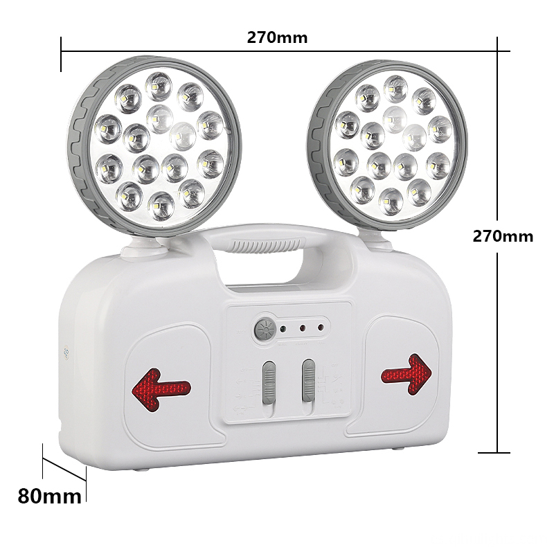 protable wall mounted LED emergency light with twins heads