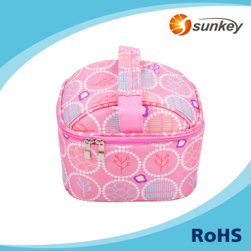 Pink ice cooler bag thermal insulated food carry bag