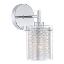 Modern Brushed Nickel Clear Wall Lights for Bathroom Vanity Sconces