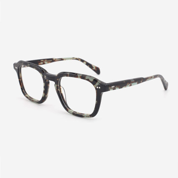 Classic Square Acetate Men's Optical Frames 24A3046