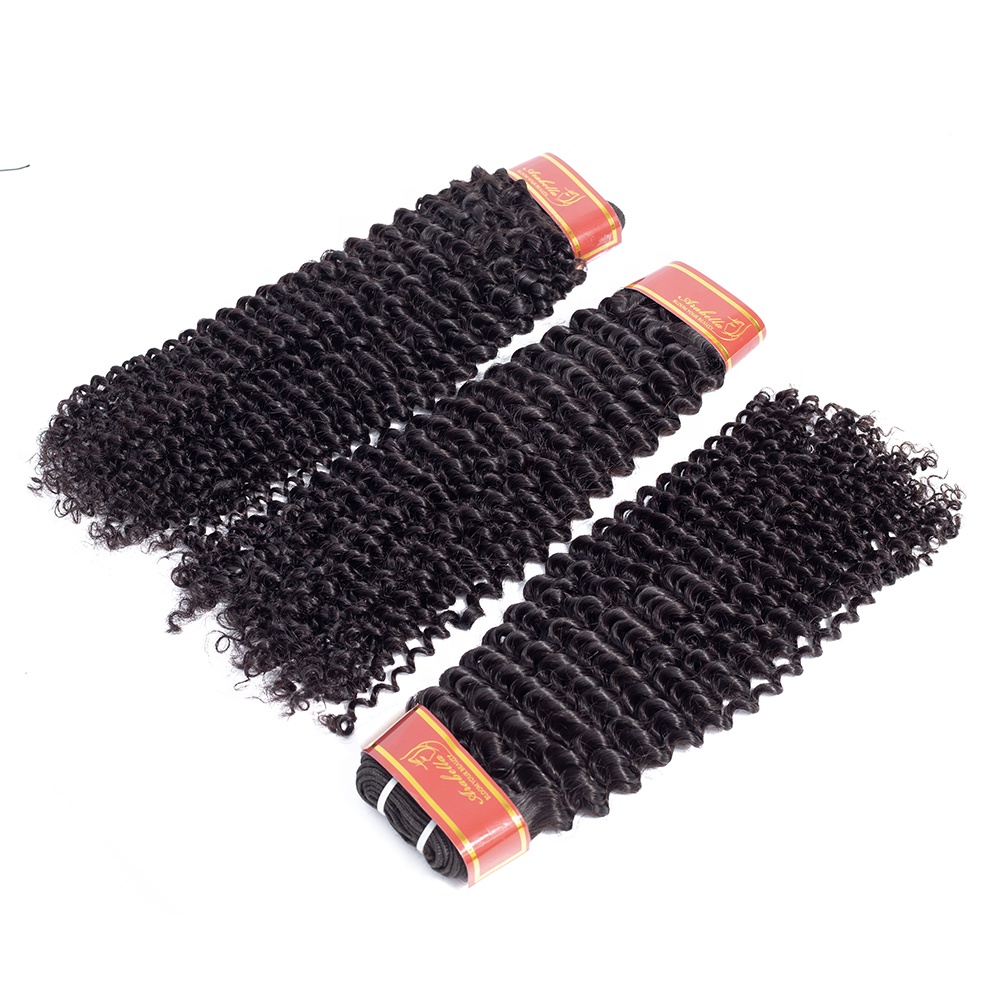 Hand Tied Weft 11A Grade Virgin Processed Mongolian Afro Kinky Curly Hair Bundles In South Africa