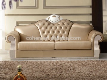 Most popular luxury leather sofa, antique leather sofa, italian antique leather sofa SF017