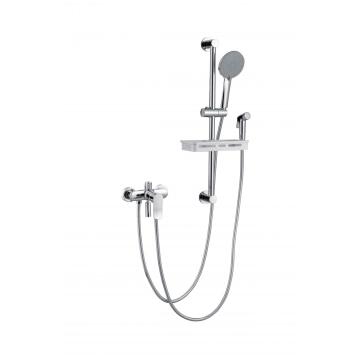 Brass Slide Bar 3-Function Shower Set