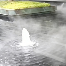 Outdoor Spring Water Fountain with Fogger Yard Feature