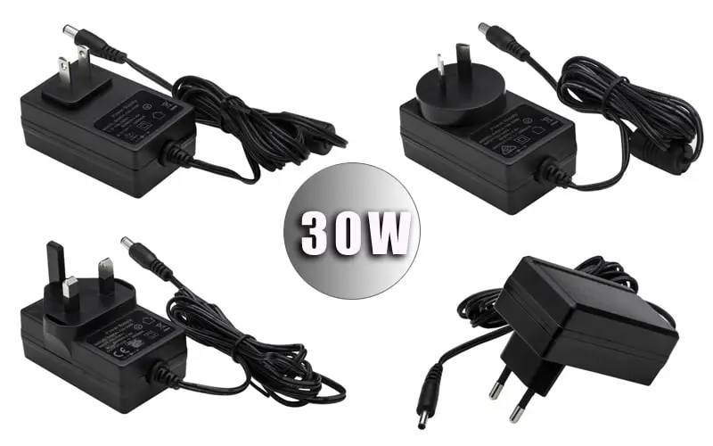 Interchangeable Plug Adapter EU/Us/UK/Au/Kc/Rsa/Cn/PSE/Bra Standard 24V 0.25A Power Supply