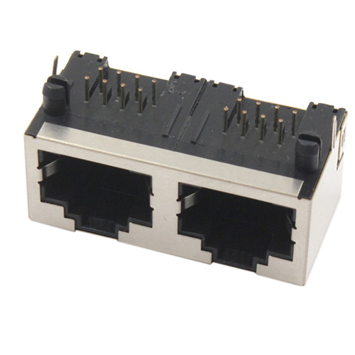 RJ45 Jack 1x2port Scudo senza EMI & LED