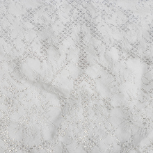 Off White Silk Floral Brocade Fabric