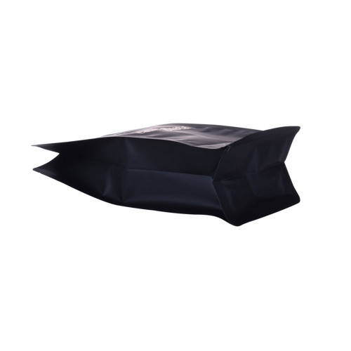 Moda laminado preto reciclável sacos de café atacado