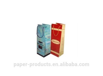 high quality wine /alcohol paper carrier bag with rope handles