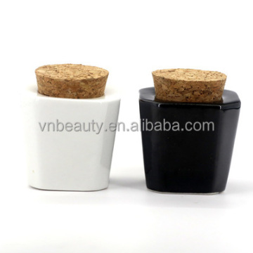 Porcelain White/Black Nail Art Dappen Dish Container