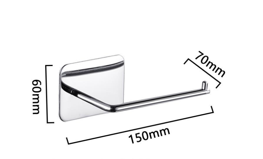 Muti-place self-adhesive stainless steel toilet paper holder