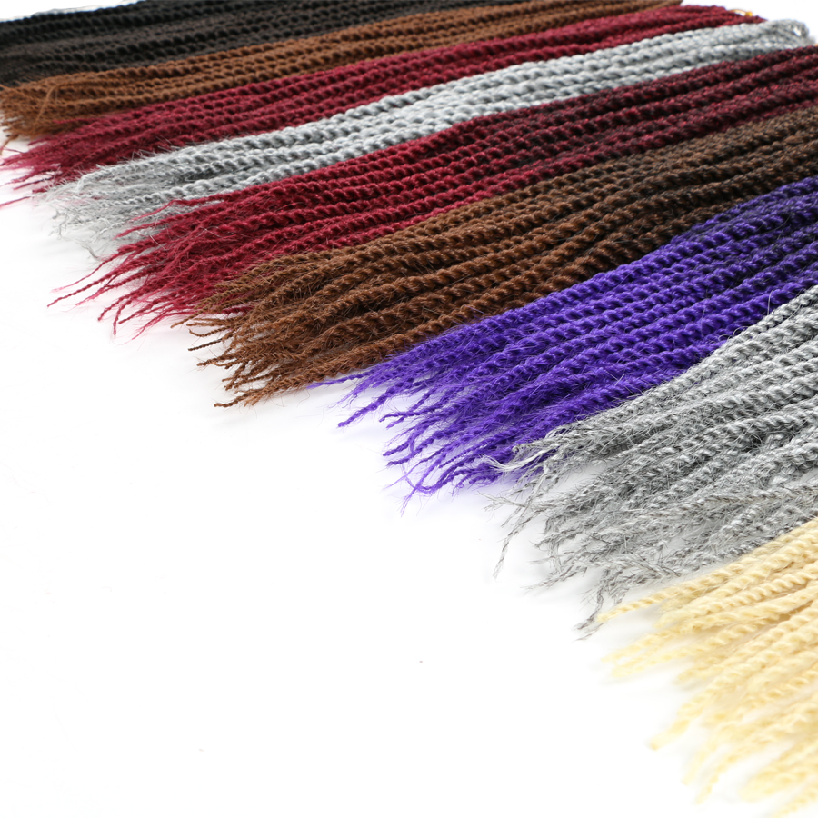 Hot sell 18 inch 30 stands wholesale Crochet Braids  Ombre synthetic crochet extension Senegalese twist hair senegalese twists