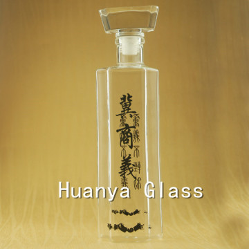 700ml handcraft art glass wine bottle