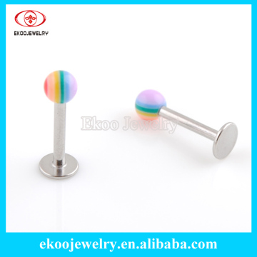 Polyresin Rainbow Gay Pride Lip Piercing