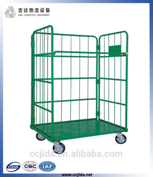 Collapsible wheeled laundry cart